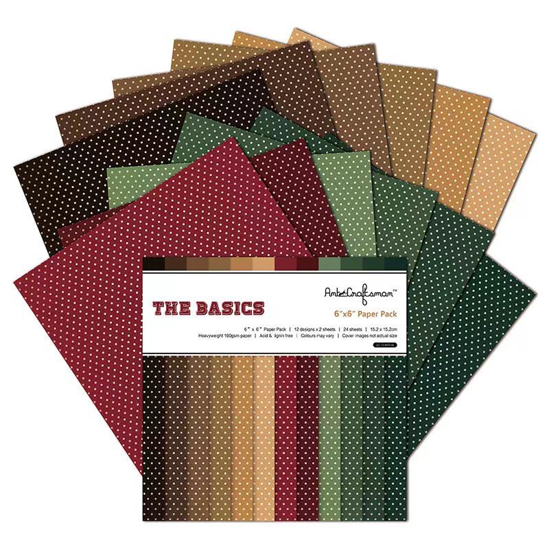 6-inch DIY Photo Album Background Paper - Single-sided, 12 Unique Designs (1 Sheet/Set)