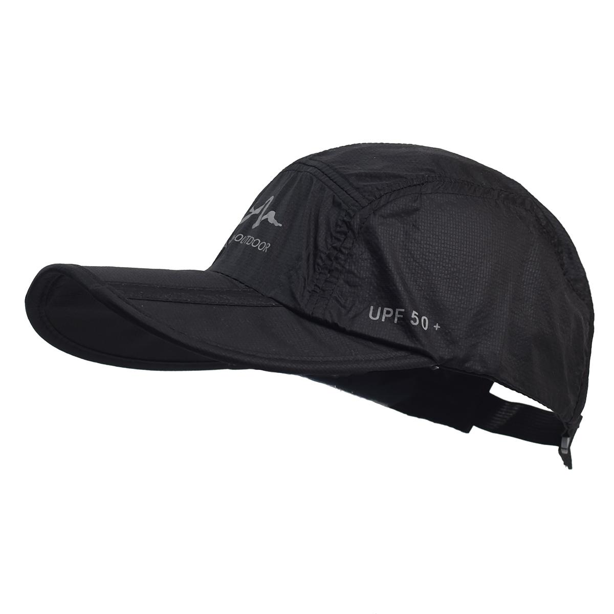 

Spring Summer Outdoor Sport Baseball Cap Quick Drying Hat Unisex Waterproof Breathable Cap Foldable Cycling hat Sun Protection 56-58cm чёрный