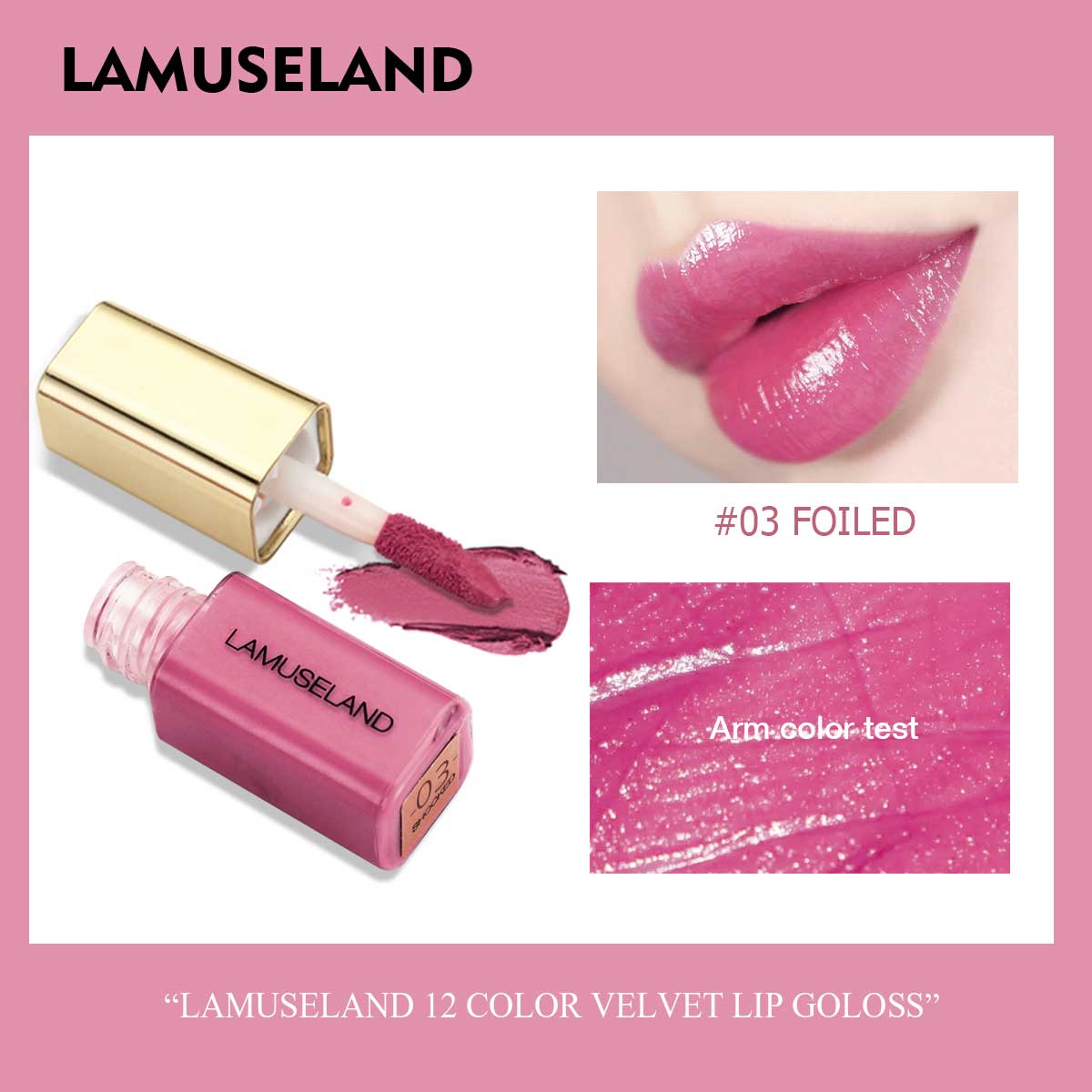 

LAMUSELAND 12 цветов милый мини-бархатный увлажняющий блеск для губ питательная жидкая помада 3,5 г