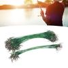 100PCS Fishing Leader Swivels Snap Anti Corroison Hard Steel Wire Leader for Saltwater 15cm / 5.9in