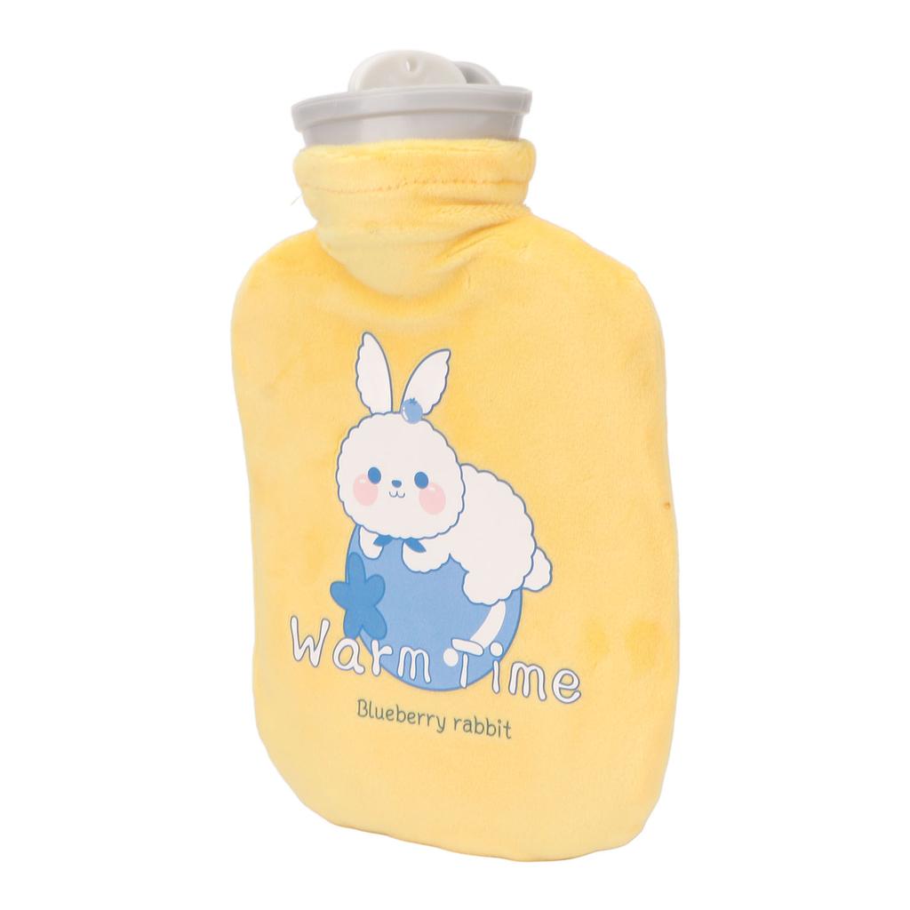 Hot Water Bottle Soft Cover Hot Cold Compress Portable Thicken Pain Reduction Leakproof Rubber Hot