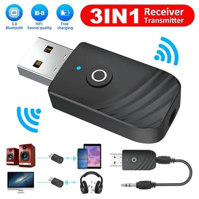 Wireless Usb Bluetooth-compatible 5.0 Audio Receiver Transmitter 2-in-1 Car Bluetooth-compatible