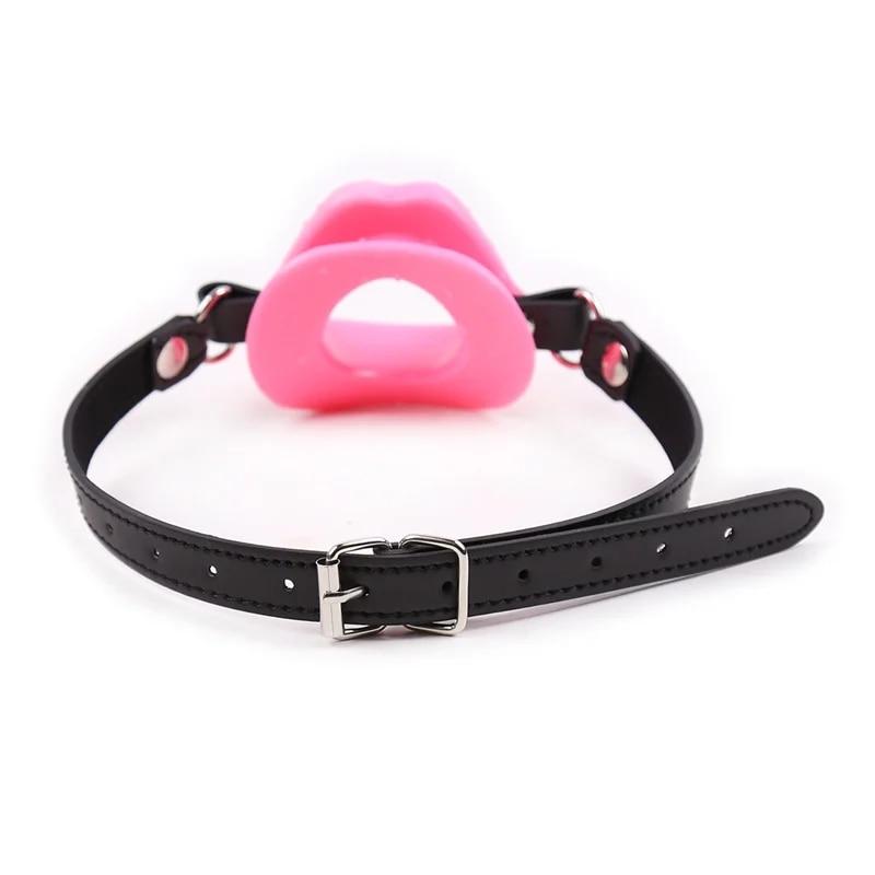 Silicone Mouth Shape Mouth Plug Bound Flirting Toy Adult Alternative Temperament and Interest Articles for Use Oral Sex Apparatu