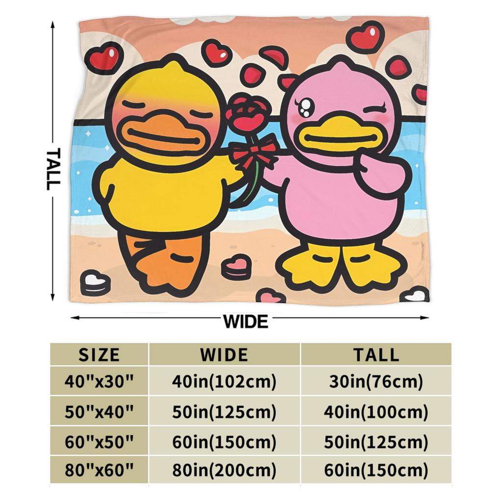 Warm Soft BlanketsKids Adult Camping Yellow Duck Love Bedding Throws  Flannel Bedspread For Bedroom Aesthetic Sofa Bed Cover