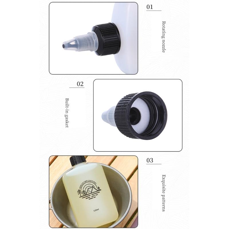 Leakproof Dispenser Bottle Squeeze Condiment Bottle Camping Squeeze Dispensing Bottle for Outdoor Cooking and Grilling