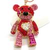 Cute Sweet Colorful Crystal Bear Key Chain Rhinestone Bag Accessories Keyring