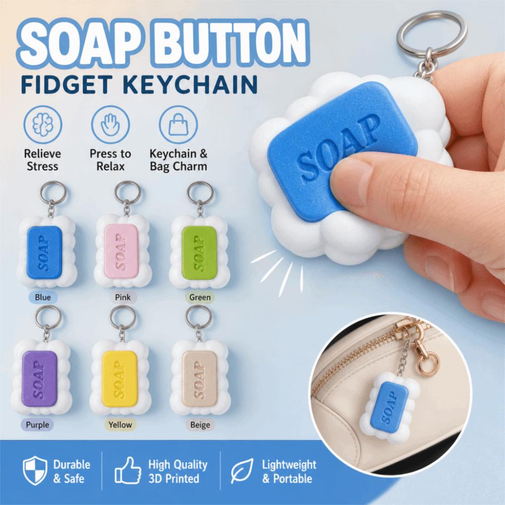 Stress Relief Calming Keychain Keys Soap Fidget Toy Keychain Decompression Gift