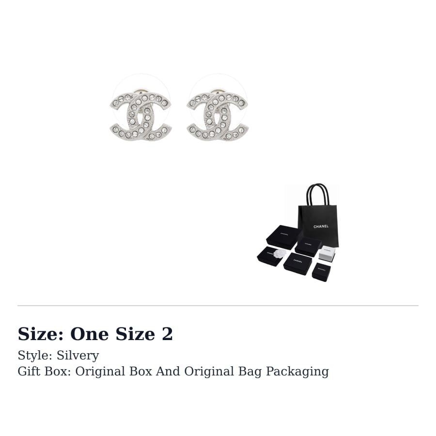 CHANEL Brass Metal Stud Earrings Women`s