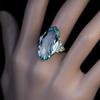 Sterling Damen Blau Ehering Band Oval Stein Verlobungsparty Frauen Luxusschmuck Glanz CZ Stein Schmuck Geschenk