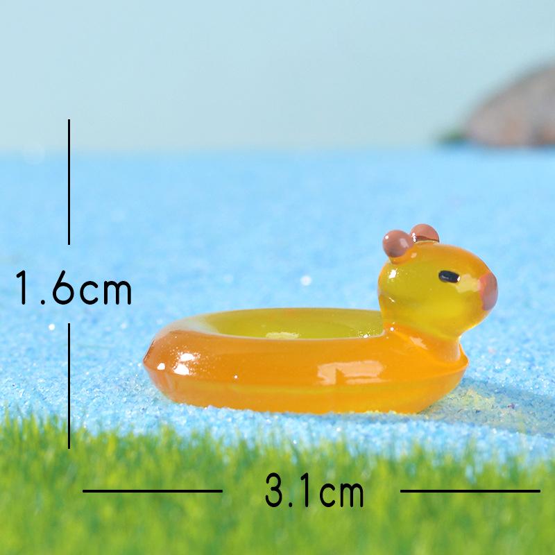 Cute Animal Swimming Rings Swan and Capybara Fish Tanks Ecological Landscape Decoration Accessories and Small Ornaments
