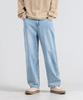 MODERN ARON Vintage Cracked Wash Denim Pants Light Blue