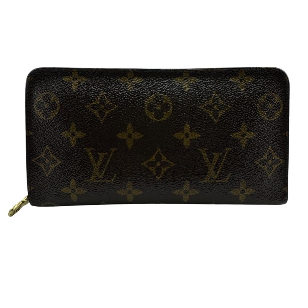 Louis Vuitton M61727 Круглая молния Кожа Monogram Porto Monezup Кошелек Коричневая кожа унисекс Б/у