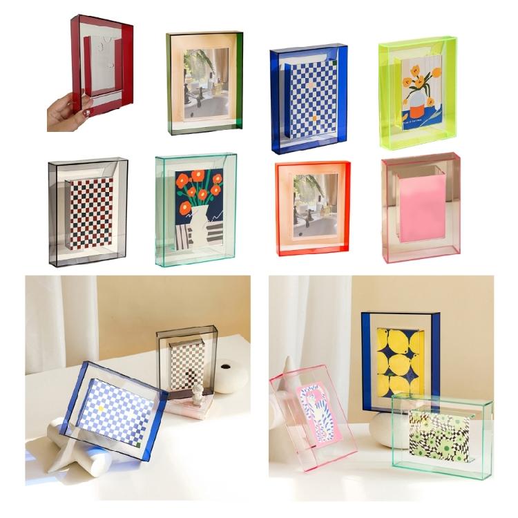 1PC Acrylic Picture Frame Photo Holder Photo Poster Desktop Wall Hangings Display