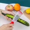 Stainless Steel Peeler with Built in Storage, Vegetable Fruit Cutter, Portable Potato Peeler with Collector, Kitchen Tool