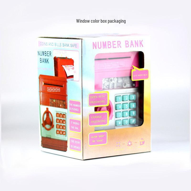 Creative Kids' ATM Piggy Bank with Automatic Money Rolling Feature