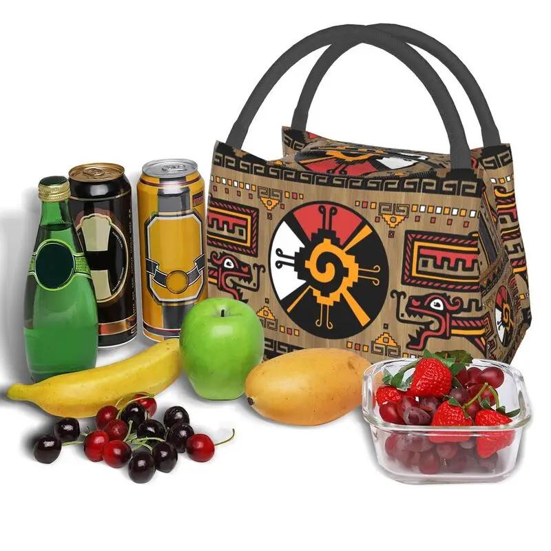 Hunab Ku Mayan Symbol Insulated Lunch Tote Bag for Women Portable Thermal Cooler Bento Box Outdoor Camping Travel