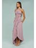 High-End Women's Chiffon Midi Dress with Ruffle Pleats, European and American Fashion