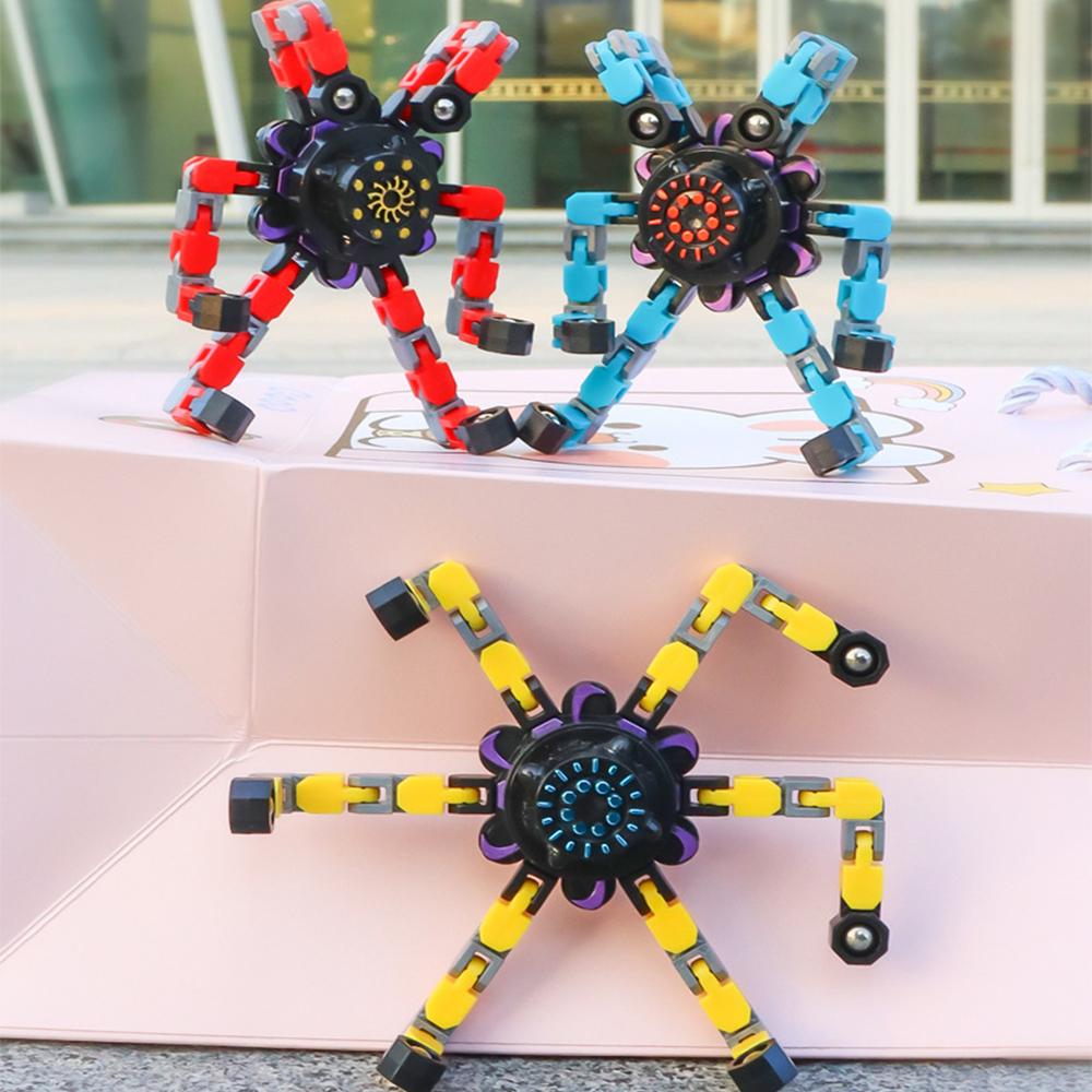 Verformte Fidget Spinner Ketten Spielzeuge Für Kinder Antistress Hand Spinner Vent Spielzeug Erwachsenen Stressabbau Fidget Sensorischer Kreisel Geschenk
