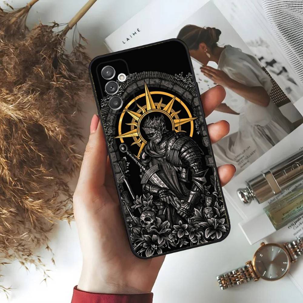 D-Dark S-Souls Phone Case For Samsung S24,23,22,30,21,10,9,Ultra,Plus,Lite,FE,5G Black Soft Case