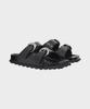 Marine Serre (W) Moonogram Embossed Leather Ms Slide Black Moonogram Embossed Leather Ms Slide Bk99 Black