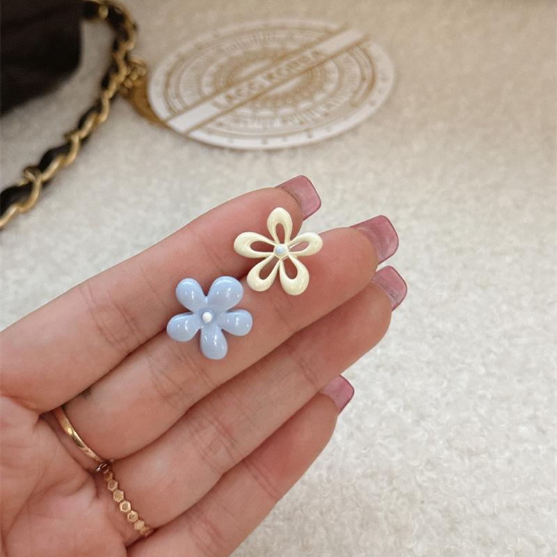 

Синие Серьги-бабочки с прохладным ветром и цветами, Летние серьги с атмосферой морского побережья, Женские модные универсальные серьги