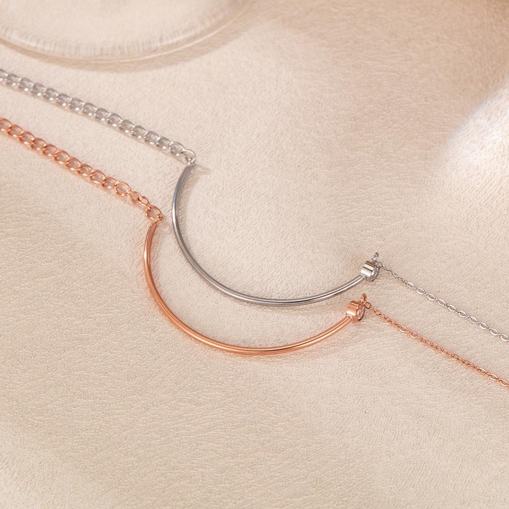 Accessories Simple Niche Bracelet Jewelry Light Luxury Zircon Titanium Steel Bracelet Women's Summer Jewelry