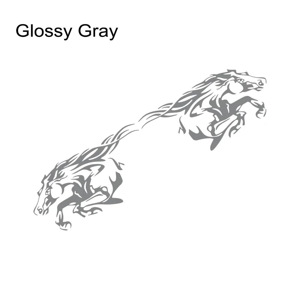 2 Stück Galoppierendes Pferd Aufkleber Auto Karosserie Seite Vinyl Aufkleber Dekoration LKW Transporter Pick-up Grafiken Wasserdicht Auto Dekor Zubehör