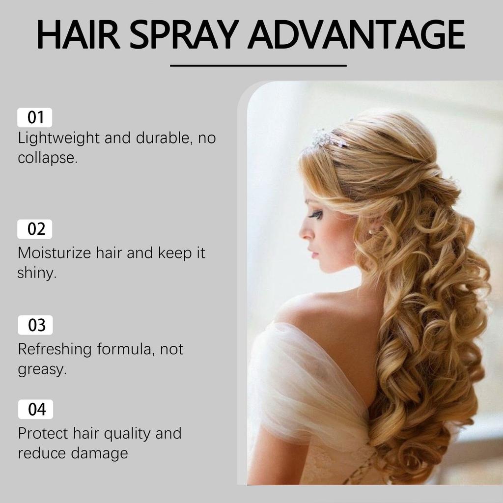 Hair Styling Spray, Light Styling Nourishes Hair, Creates Curls, Braids And Fluffs Hair Spray 100ml