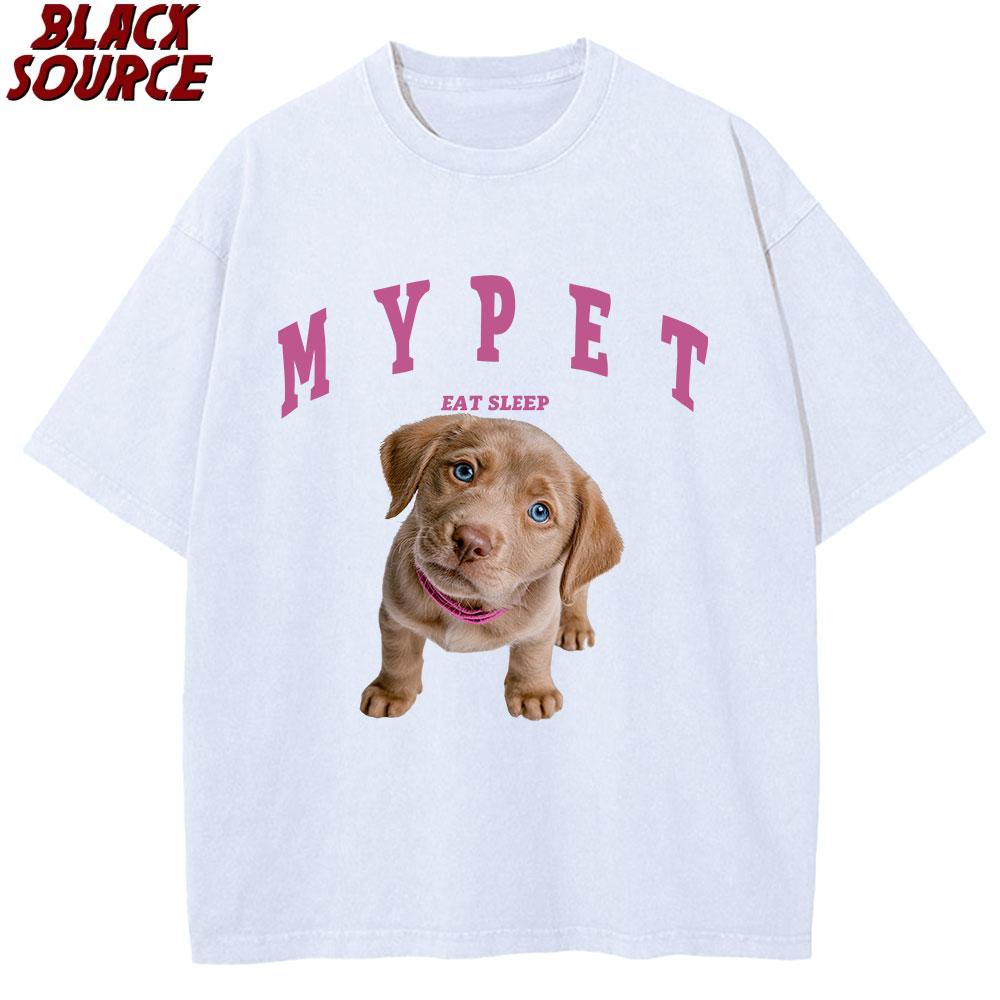 T458 Vintage Shiba Inu Print T Shirt Men Women 100% Cotton Oversized Short Sleeve Casual Streetwear Harajuku Dog Graphic Tee Top