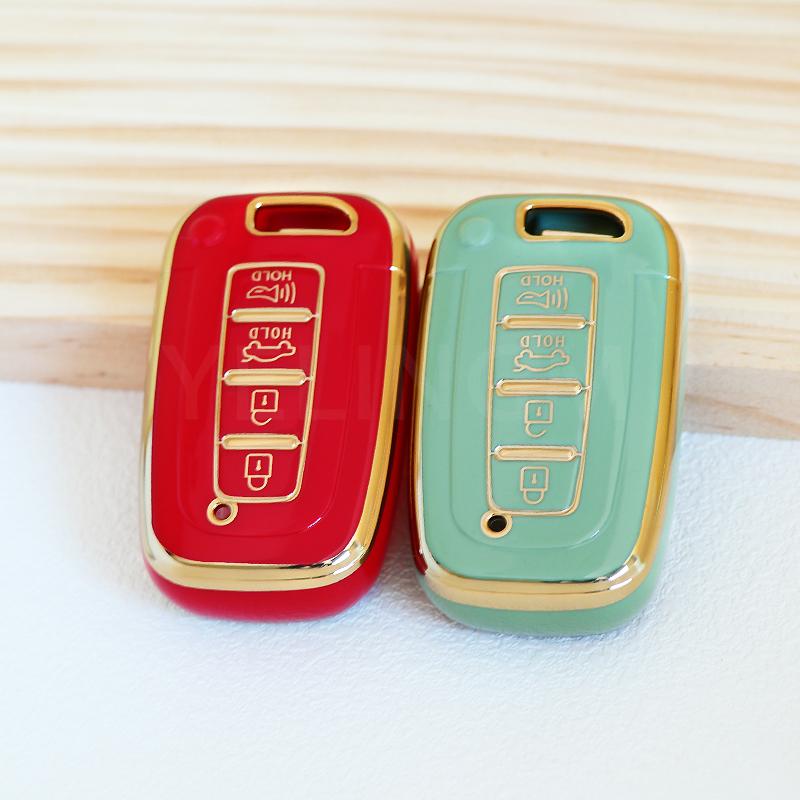 3 4 Buttons Tpu Car Key Case Cover For Hyundai Ix35 Sonata 8 For Kia Forte Rio 3 K2 K3 K5 Sportage Auto Key Chain Accessories