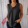 2025 lato nowy casualowy luźny duży rozmiar bez rękawów z okrągłym dekoltem kamizelka damska
