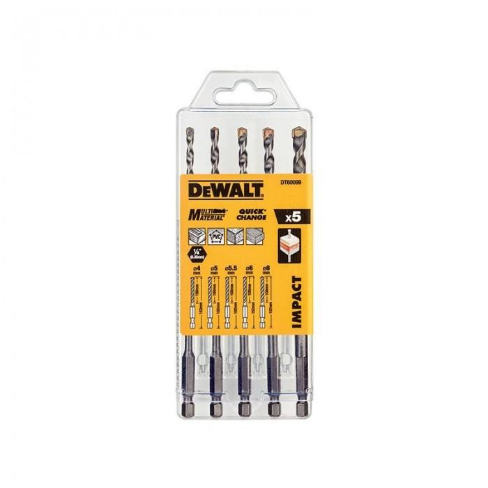 Dewalt Power Tools Dt60099 Extreme Impact Masonry Drill Bit Set 5 Piece