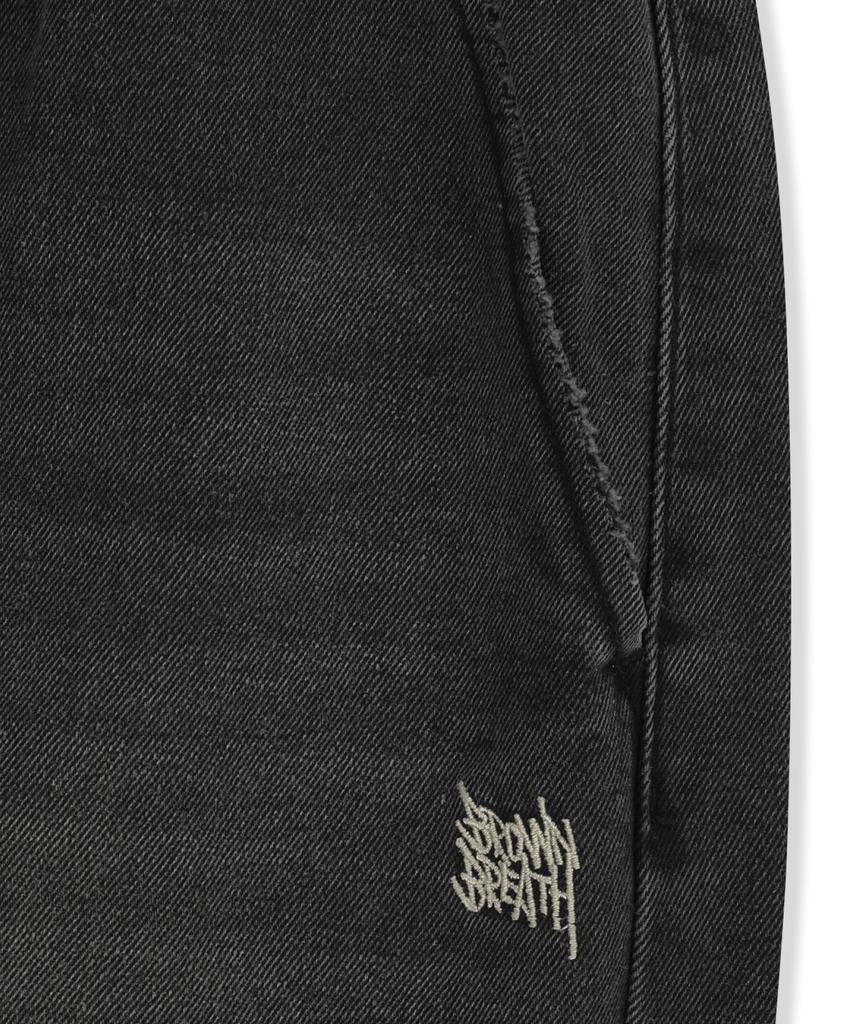 BROWNBREATH Washed Banding Bermuda Pants - Black