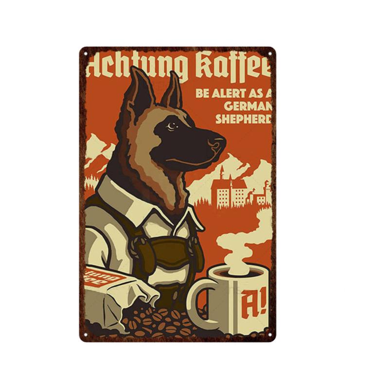 Christmas Santa Claus Pet Dog & Cat Tin Sign Wall Art Painting Vintage Decor Poster Metal Signs Bar Cafe Pet Store Home Decor