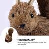 Christmas Straw Squirrel nament Animal Figurine Squirrel Decoration Garden Statue Home Sculpture Mini Toy Bedroom Living Room