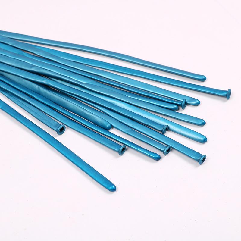 

20/50/100pcs Long Glossy Twist Latex Balloons Thick Strip Metal Color Inflatable DIY Balloons Birthday Wedding Party Decoration 20pcs синій