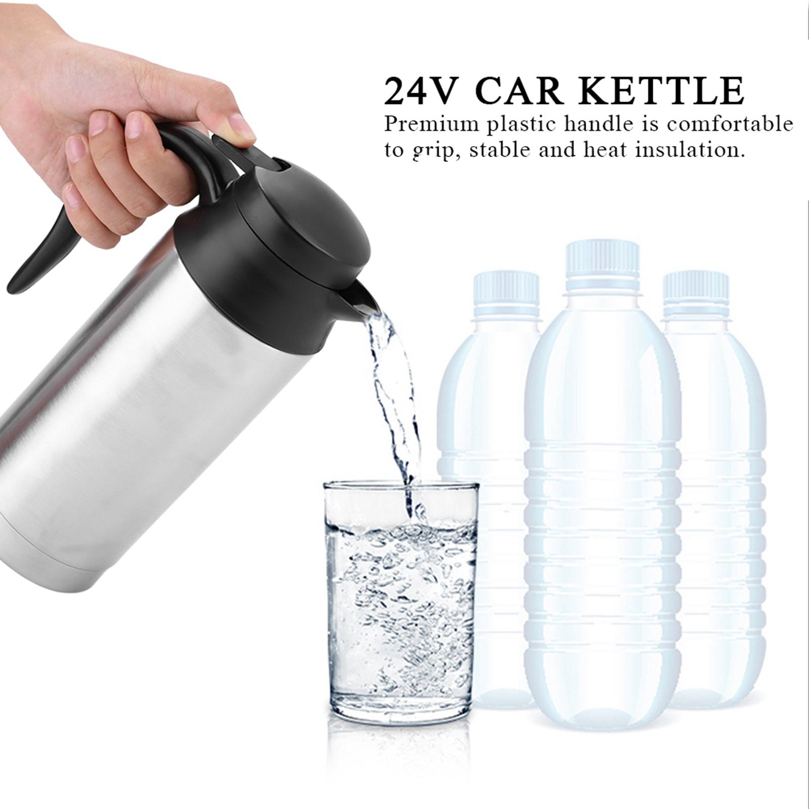 

Portable 750ml 24V Travel Car Truck Kettle Water Heater Bottle for Tea Coffee Drinking чёрный