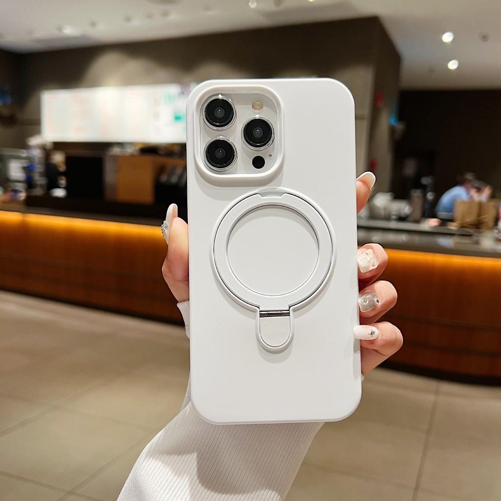 Applicable To Apple 16promax Mobile Phone Case Liquid Silicone Four-pack Magnetic Bracket IPhone 15 Protection Case