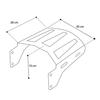 Set: Support de Montage pour bagages compatible avec Harley Davidson Touring 09-13 noir + Kit de Fixation à quatre points