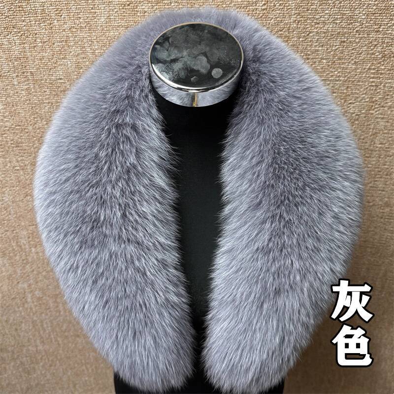 Real Fox Fur Collar Women Winter Thickened Fur Collar Scarf Collars Wraps Neck Warmer Fur Scarves Shawl Luxury Fluffy Fur Shawl