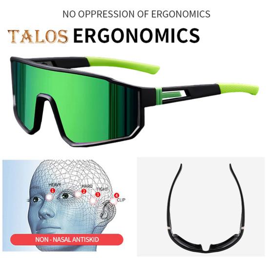 Outdoor-Fahrradbrille mit PC-Linse, UV-Schutz, winddicht, leicht, für Herren und Damen, zum Laufen, Mountainbiken, Sportbrille
