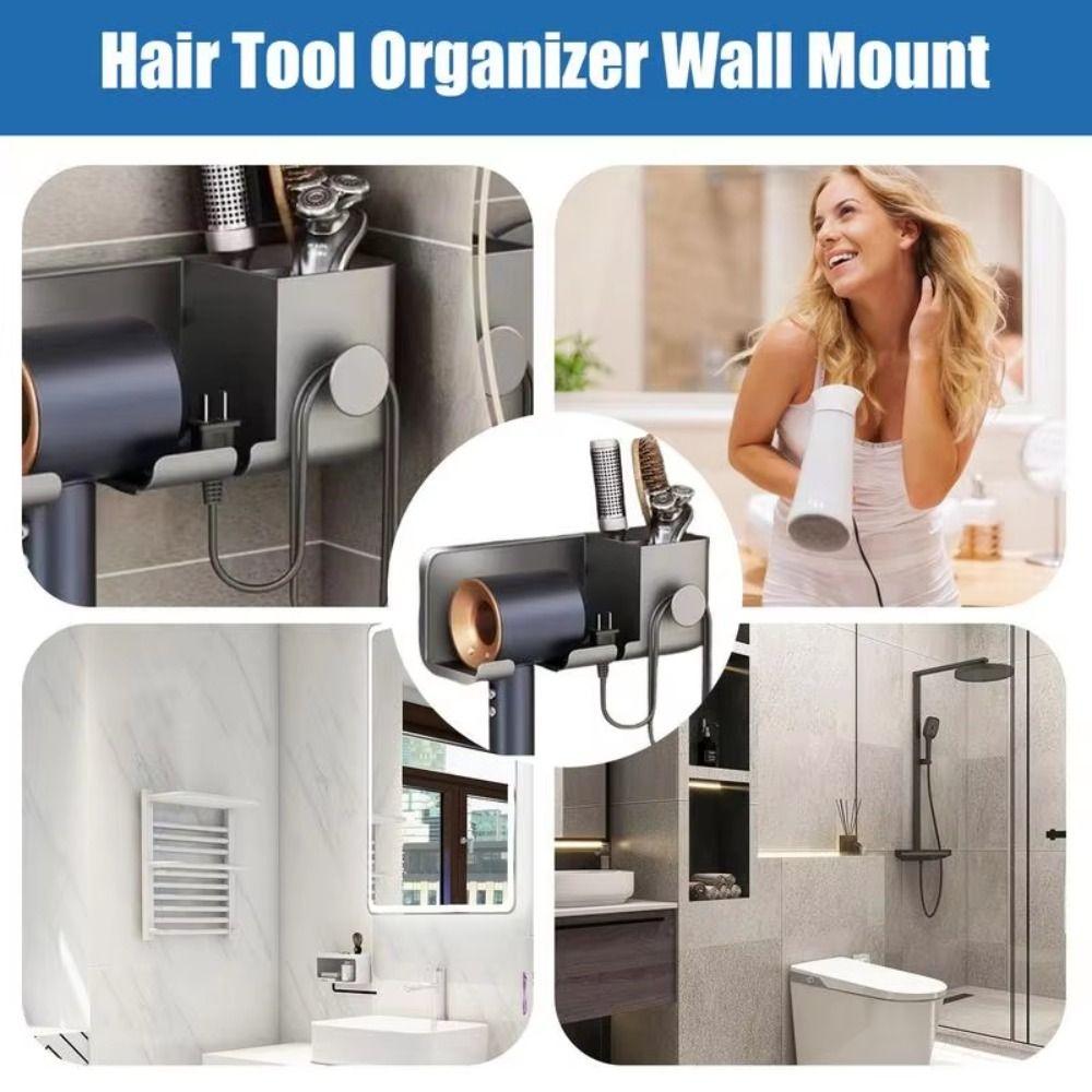 Bathroom Shelf Hair Tool Organizer Tool Storage Bathroom Hair Dryer Sorting Rack Straightener