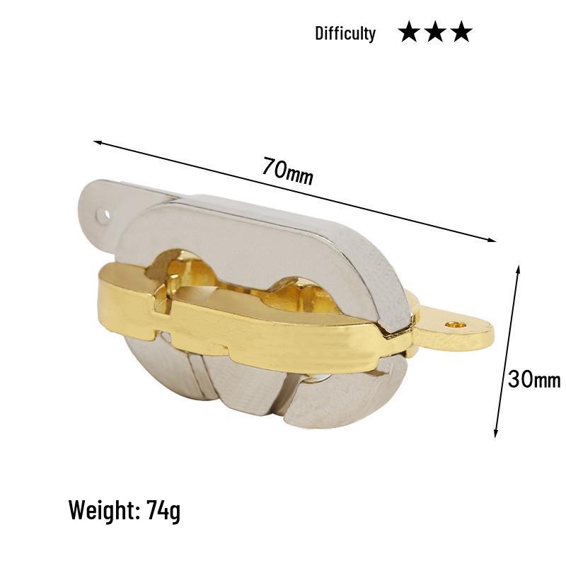 Intelligence Puzzle Zinc Alloy Disentanglement Rings - Unlock Nine Linked Rings Kongming Luban Lock Educational Toy