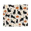 Halloween Black Cats Knitted Blanket Witchy Spooky Flannel Throw Blankets Home Couch Personalised Ultra-Soft Warm Bedspreads