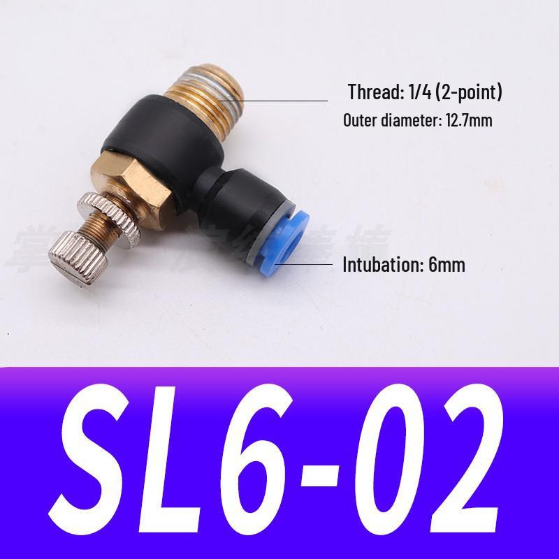 Pneumatic Connector SL8-02, Throttle Valve SL6-01, Speed Control Valve SL4-M5, Air Hose SL10-03, SL12-04
