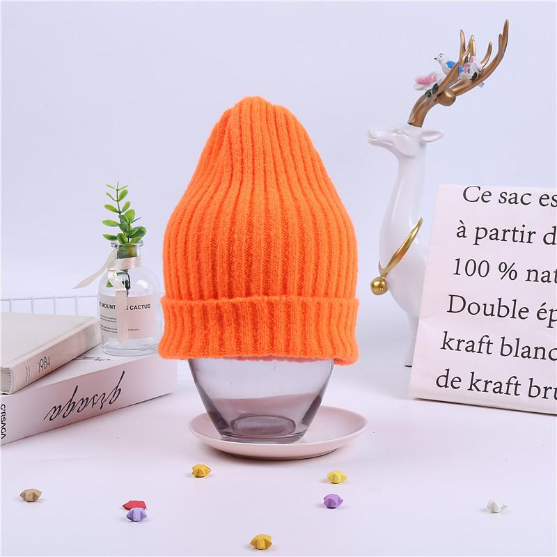 

Women s Autumn and Winter Couple s Versatile Knit Hat, Unisex Korean Style Fashionable Knitted Hat, Student Warm Pointed Hat Average Size помаранчевий