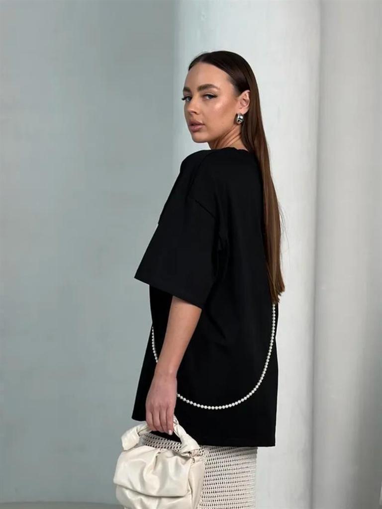 Versatile Retro Print Women's High Street Short Sleeve T-Shirt: European & American Trendy Niche Style