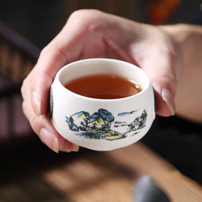 Tasse à thé Kung Fu en céramique à glaçure flocon de neige Service à thé Poterie Tasse à thé créative pour service à thé chinois