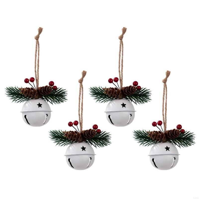 Weatherproof Iron Bells Decorations for Door Window Christmas Tree Decoration X3UC