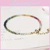 Rainbow Tourmaline Bracelet For Women With Electroplated Finish And Ushape Design